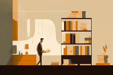 Wall Mural - modern business illustration. professional website design graphic.