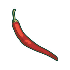 Sticker - chili pepper illustration