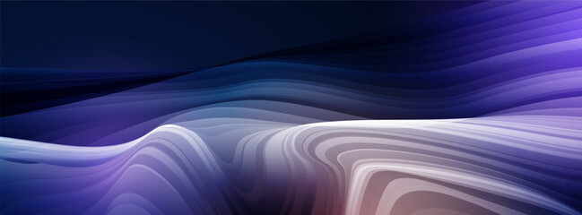 Wall Mural - vector abstract minimal element of geometric, wave flow or curve shape pattern, dynamic fluid - liqu
