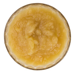 Wall Mural - Portion of Applesauce on transparent background (selective focus; close-up shot)