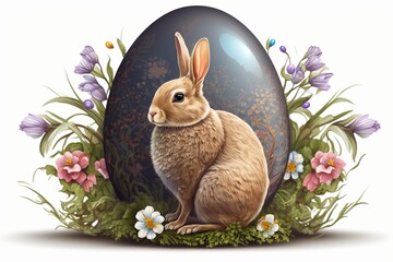 Wall Mural - Easter rabbit, easter Bunny. Vector illustration