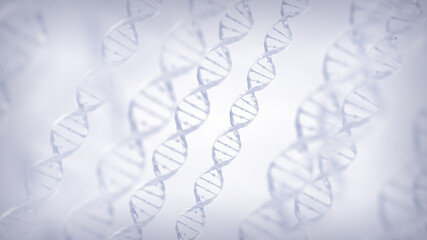 Poster - Identifying gene mutations by genetic testing. Double helix DNA (deoxyribonucleic acid) molecules