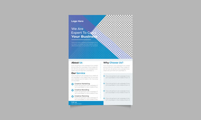 Wall Mural - Business flyer layout design with corporate color vibes.Vector illustration in a4.