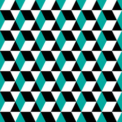 Poster - Stylish cubic pattern for interior design, textiles, website background, etc.