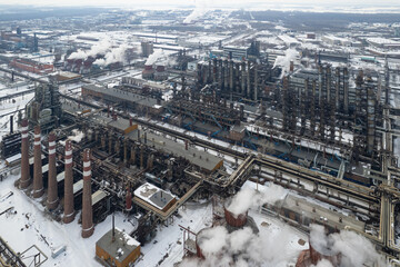 Wall Mural - Aerial view of big chemical plant.