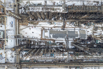 Wall Mural - Aerial view of big chemical factory.