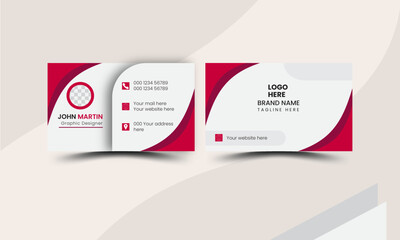 Creative corporate business card design template.