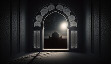 Light Through The Window Of A Islamic Mosque Interior Moonlight Shine Through The Window Into Mosque