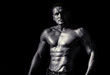© Yevhen - Muscular sexy man. Handsome sexual strong man with muscular body. Black and white
