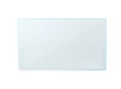 Rectangle glass surface, transparent realistic plate  made of glass.  Acrylic or plastic textured translucent frame. Png