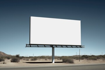 Poster - Going Big with Blank Billboards How to Make a Lasting Impression with Your Outdoor Advertising Strategy on road Generative AI