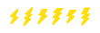 Set pixel lightning bolt. 8 bit pixel art thunderbolt, lightning strike. Vector illustration