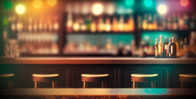 Bar Counter  Blurred Background Bar . Generative AI