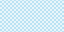 Seamless Diagonal Gingham Checker Pattern In Pastel Cobalt Blue And White. Contemporary Light Turquoise Linen Textured Diamond Background. Baby Boy Trendy Striped Checks Textile Or Nursery Wallpaper.