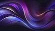 Purple Gradient with Soft Light Beam waves lines with rim light - Futuristic Technology perfect for Desktop Banner and wallpaper - Generative AI