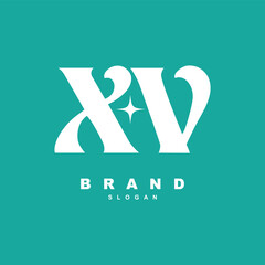 Wall Mural - Elegant letter XV logo design concept for your brand or business