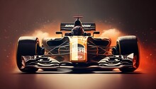 Formula 1 Car Illustration - Generative Ai