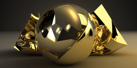 abstract gold background rendered in houdini