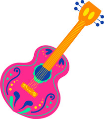 Wall Mural - Mexican guitar  element