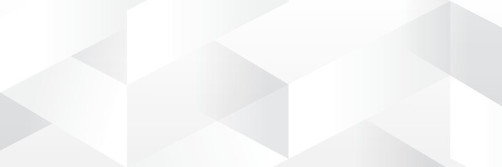 abstract white geometric banner design background.