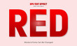 © Ashraful - Red text editable effect font style