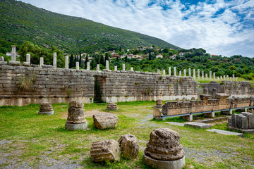 Wall Mural - Messene, Greece. The ancient Asklepieion