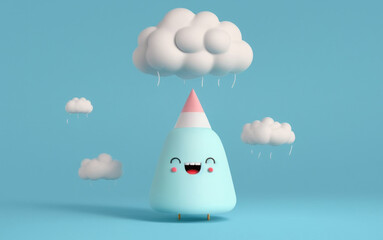 The adorable white cloud is a delightful sight to behold, with its fluffy appearance and playful personality. Generative AI
