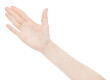 © Илья Подопригоров - Female caucasian hands with medical adhesive wound plaster  isolated white background. Woman hands with surgical tape showing different gestures. first aid bandage