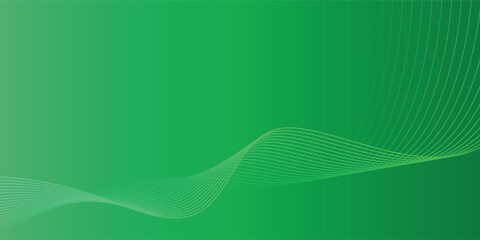 Green background and line wave