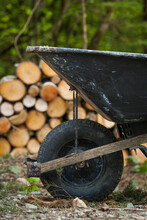 Wheelbarrow Used For Yardwork