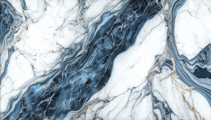 Fototapete - Abstract background, textured marble with natural blue color. High-resolution marble texture background.AI