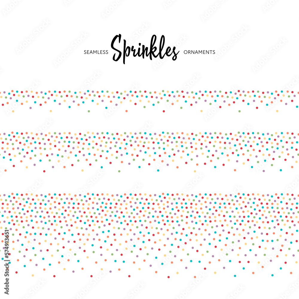 Sprinkle Border Printable Vector de Stock Sprinkle pattern. Vector colorful illustration set ...