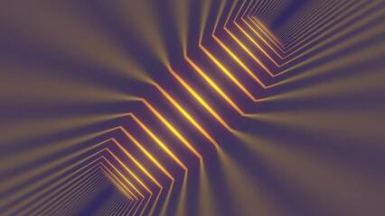 Poster - Abstract composition with moving burning rays of yellow-orange color. Digital background. Minimal creative design. Seamless loop animation. 3d rendering. 4K, Ultra HD resolution