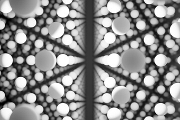 Wall Mural - abstract black and white background with circle