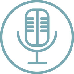 Wall Mural - The icon of the microphone pattern