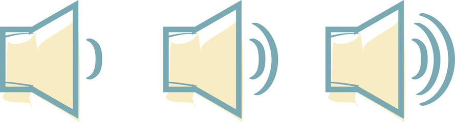 Wall Mural - The pattern icon for turning on the horn sound