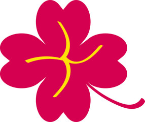 Wall Mural - flowers made of petals in the shape of a heart