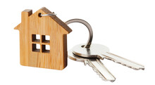 House Keys With House Shaped Keychain, Cut Out