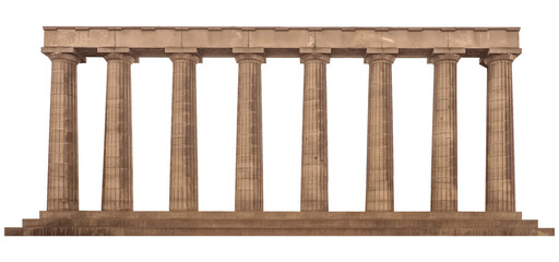 Wall Mural - ancient greek classical doric colonnade transparent PNG