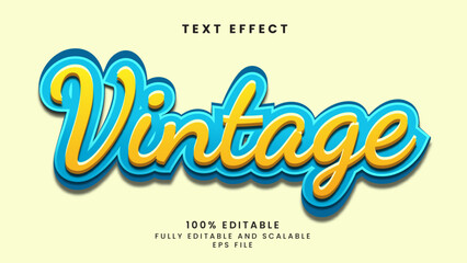 Vintage editable text effect