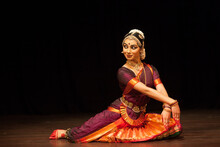 Graceful Bharatnatyam Dancer With Different Mudras