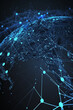 blue digital technology network chart background, Creative IA