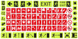 Fire protection signs. Used in places where fires are possible.