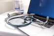 © Austockphoto - Close up shot of a stethoscope on a laptop keyboard