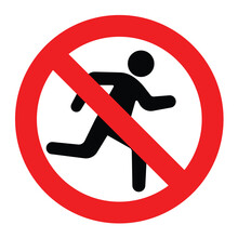No Running In The Swimming Pool Area Sign