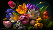 © Mister - Beautiful spring flowers, bouquets of flowers generative ai