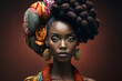 Generative AI. A beautiful african woman