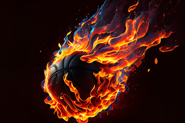 Wall Mural - basketball badge. generative ai