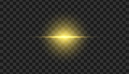 Wall Mural - golden glowing light. gold glow flash with sparcle. vector sunrise effect. realistic shiny beam set