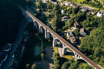  Drone perspective from a bridge